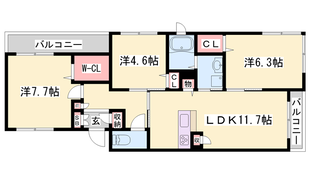 三木駅 徒歩11分 3階の物件間取画像